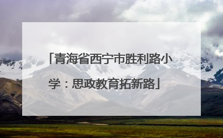 青海省西宁市胜利路小学：思政教育拓新路