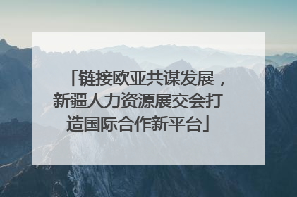 链接欧亚共谋发展，新疆人力资源展交会打造国际合作新平台
