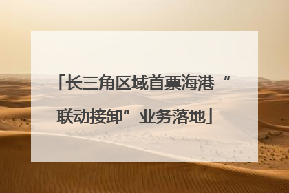 长三角区域首票海港“联动接卸”业务落地