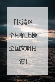 长清区三个村镇上榜全国文明村镇