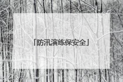 防汛演练保安全