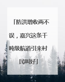 防洪增收两不误，嘉兴这条千吨级航道引来村民叫好