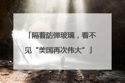 隔着防弹玻璃，看不见“美国再次伟大”