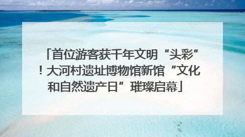 首位游客获千年文明“头彩”！大河村遗址博物馆新馆“文化和自然遗产日”璀璨启幕