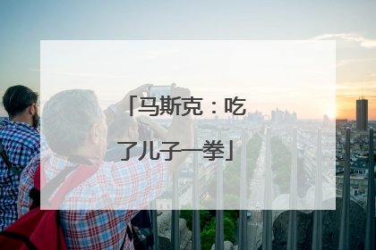 马斯克：吃了儿子一拳