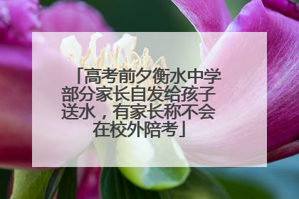 高考前夕衡水中学部分家长自发给孩子送水，有家长称不会在校外陪考