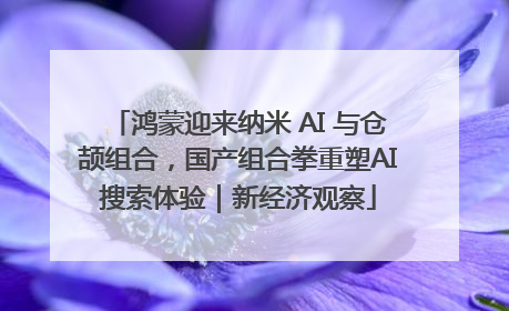 鸿蒙迎来纳米 AI 与仓颉组合，国产组合拳重塑AI搜索体验｜新经济观察