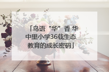 鸟语“华”香 华中里小学36载生态教育的成长密码