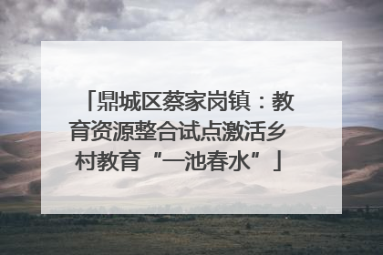 鼎城区蔡家岗镇：教育资源整合试点激活乡村教育“一池春水”