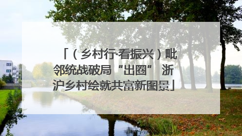 （乡村行·看振兴）毗邻统战破局“出圈” 浙沪乡村绘就共富新图景