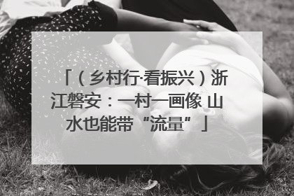 （乡村行·看振兴）浙江磐安：一村一画像 山水也能带“流量”