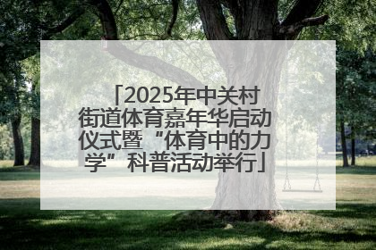 2025年中关村街道体育嘉年华启动仪式暨“体育中的力学”科普活动举行
