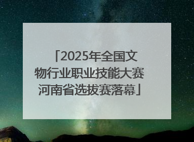 2025年全国文物行业职业技能大赛河南省选拔赛落幕