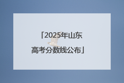 2025年山东高考分数线公布