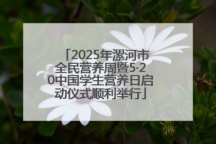 2025年漯河市全民营养周暨5·20中国学生营养日启动仪式顺利举行