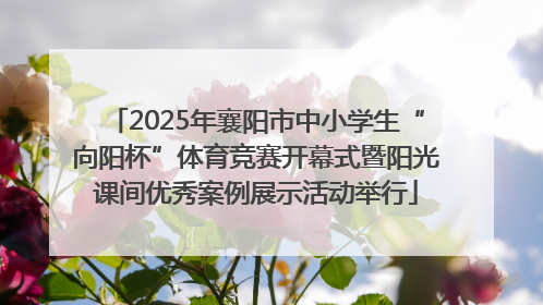2025年襄阳市中小学生“向阳杯”体育竞赛开幕式暨阳光课间优秀案例展示活动举行