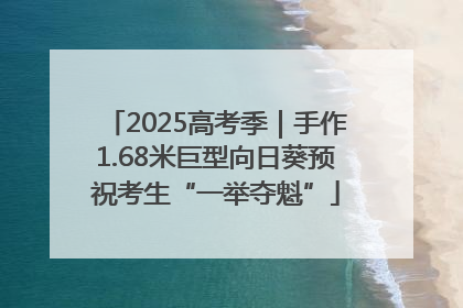 2025高考季｜手作1.68米巨型向日葵预祝考生“一举夺魁”