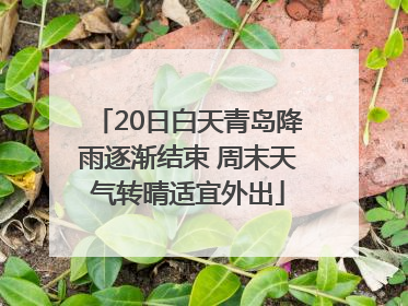 20日白天青岛降雨逐渐结束 周末天气转晴适宜外出
