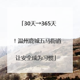 30天→365天！温州鹿城五马街道让安全成为习惯