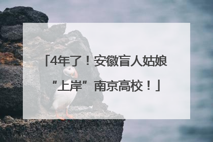 4年了！安徽盲人姑娘“上岸”南京高校！