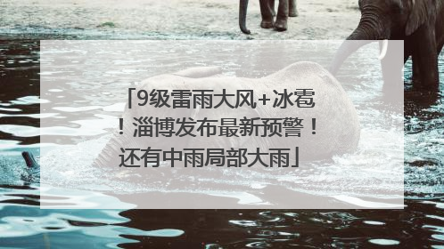 9级雷雨大风+冰雹！淄博发布最新预警！还有中雨局部大雨