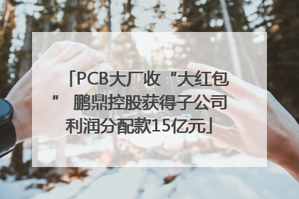 PCB大厂收“大红包” 鹏鼎控股获得子公司利润分配款15亿元